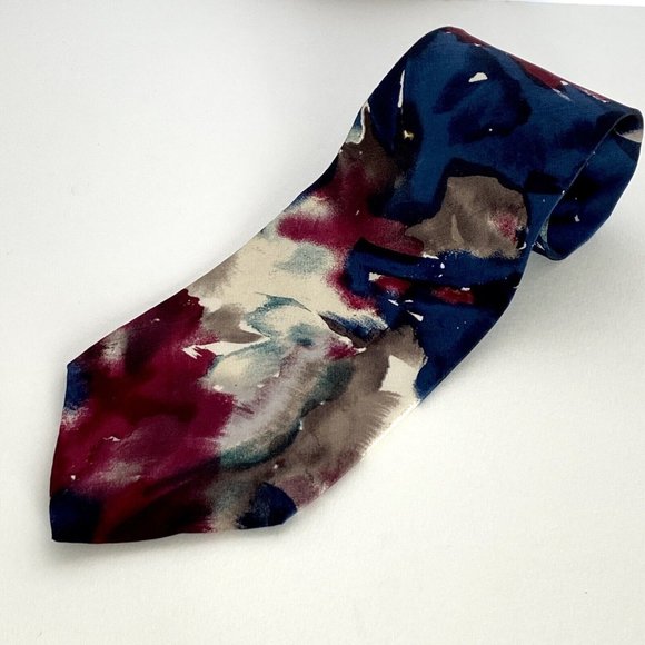 417 Van Heusen Men’s Abstract Designer Silk Necktie Office Work Dad Gift - Picture 4 of 6